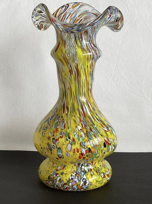 Vintage Murano Millefiori glass vase - Mouth blown - Italy