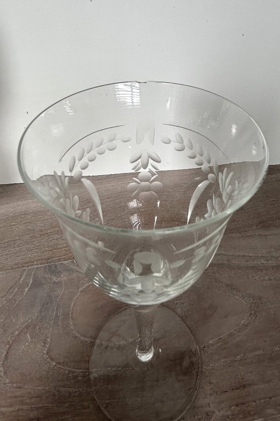 Service à liqueur ancien soufflé à la main – Verres et carafes, Crystal (photo 5 of 7)