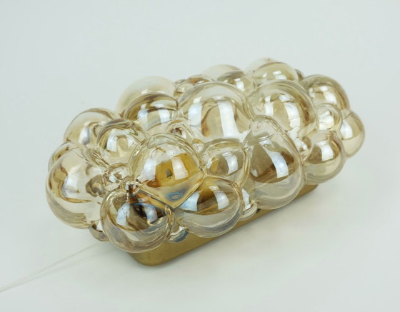 Image 1 of Helena Tynell Wandleuchte aus Limburg-Bernsteinglas, 1960er Jahre, Mitte des Jahrhunderts