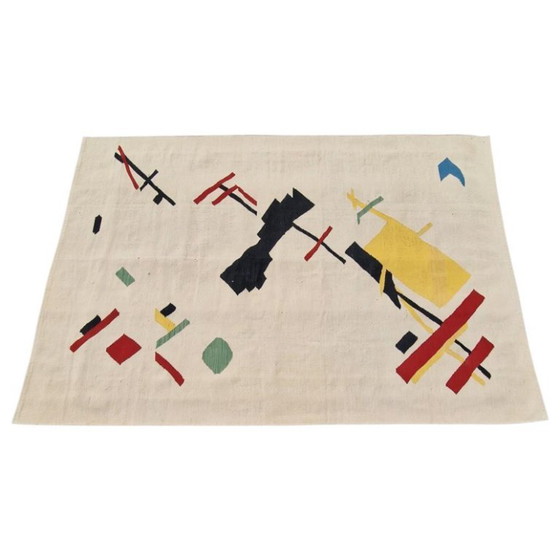 Kazimir Malevich Suprematisme 1915 Handgeweven wandtapijt | Wol op katoen Textielkunst (249 x 175 cm) (photo 4 of 11)