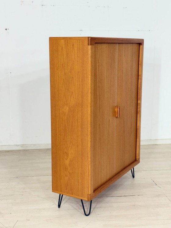 Image 1 of Drylund teakhouten kast / Linnenkast met lamellendeur / Vintage dressoir