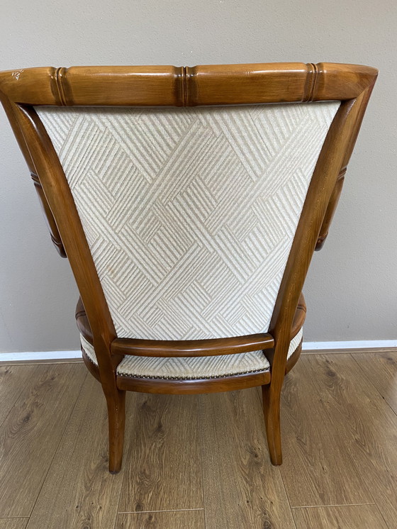 Image 1 of Vintage Faux Bamboo Giorgetti Fauteuil