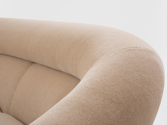 Image 1 of Isa Bergamo large Art Deco walnut mohair velvet sofa 1940s