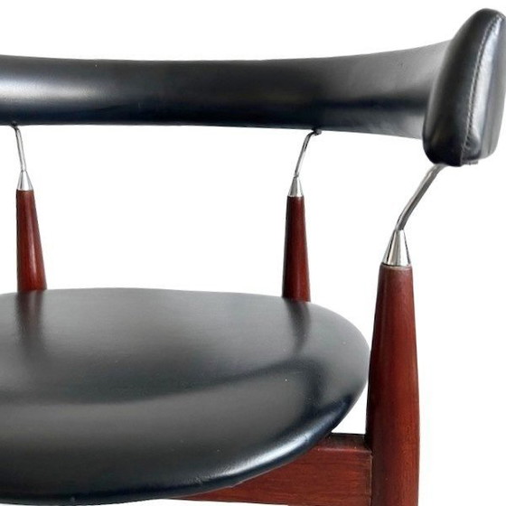 Image 1 of Set of vintage Rondo Jan Lunde Knutsen Sørli Fabrikker dining room chairs mid-century 1960's