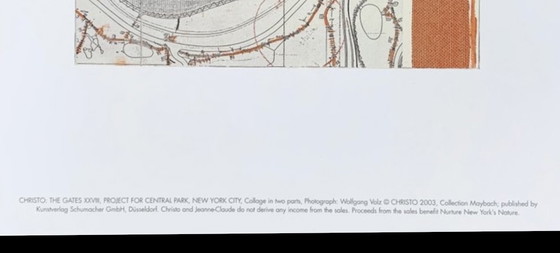Image 1 of Christo: "The Gates XXVIII." Offset lithograph in Excellent Condition.