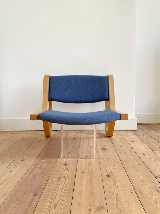 Vintage 4 Danish Wall Chairs + 1 Table Magnus Olesen – Chairs and lounge chairs, Textile, Wood (photo 4 of 14)