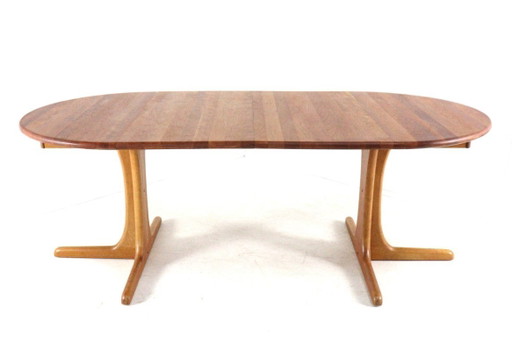 Vintage Round 2x Extendable Dining Table Danish – eettafels, Wood (photo 2 of 18)