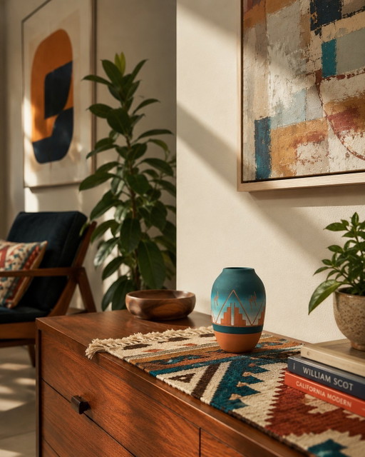 Vintage Native American Sioux Pottery Vase | Handcrafted Terracotta Art