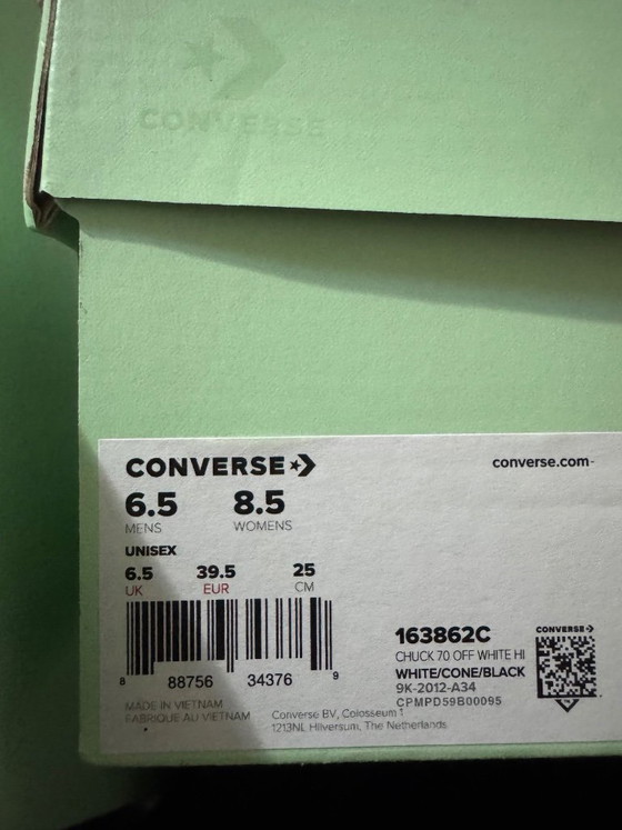 Image 1 of Converse x Off-White Chuck Taylor All-Star 70S Hi Sneaker
