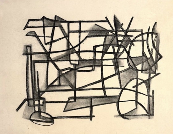 Image 1 of Silvin BRONKART - Magnificent abstract work from 1949 - museum quality