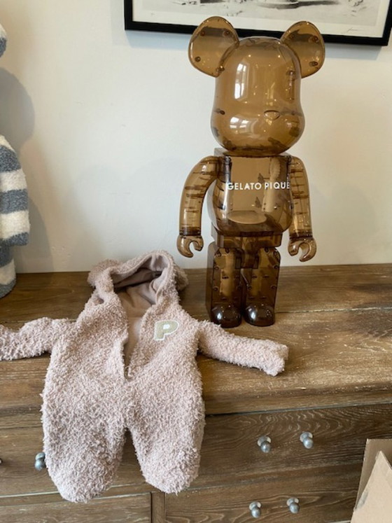 Image 1 of Bearbrick Gelato Pique Marrone Beige BEG 1000% 70cm Medicom 2022