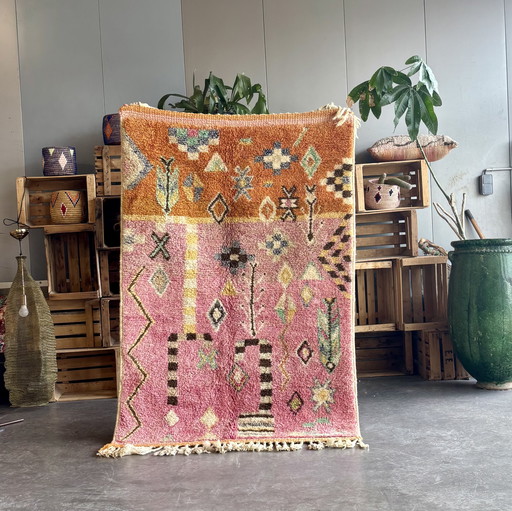 Kleurrijk Marokkaans Berber Wollen Vloerkleed