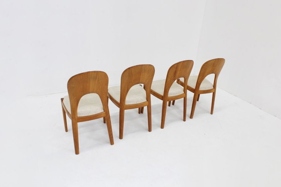 Image 1 of Vintage Deense eetkamer stoelen Niels Koefoed massief teak , set van 4