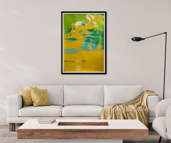 Image 1 of 🐎 Monaco 1972 – Reiten (Equestre) – 1972 – Poster originale A0 di Otl Aicher | 118,9×84,1 cm| Germania occidentale