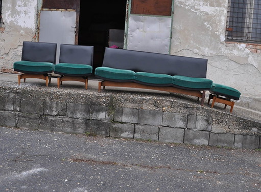 Mid-Century Deense Sofa en Fauteuils, jaren 60, Set van 4