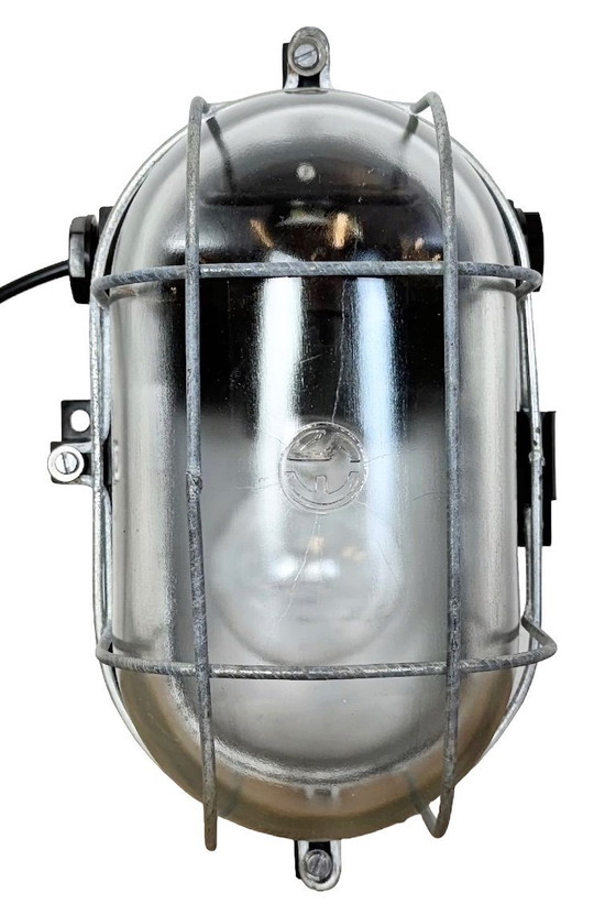 Image 1 of Industrial Brown Bakelite Wall Light with Clear Glass, 1960s