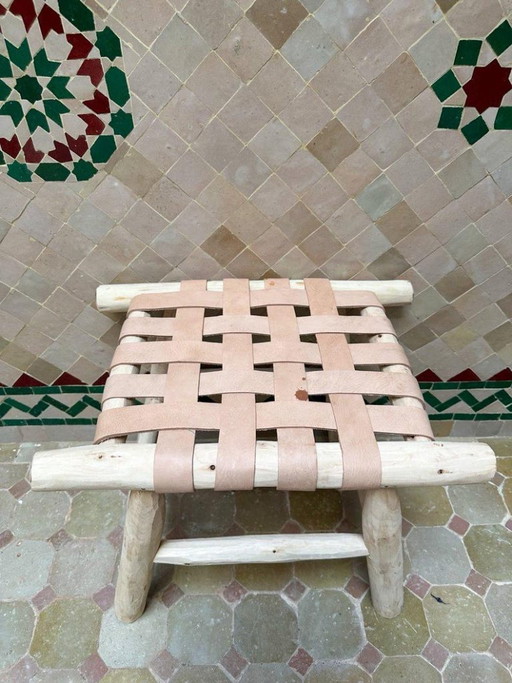 Piccola panca marocchina artigianale 50x50 cm