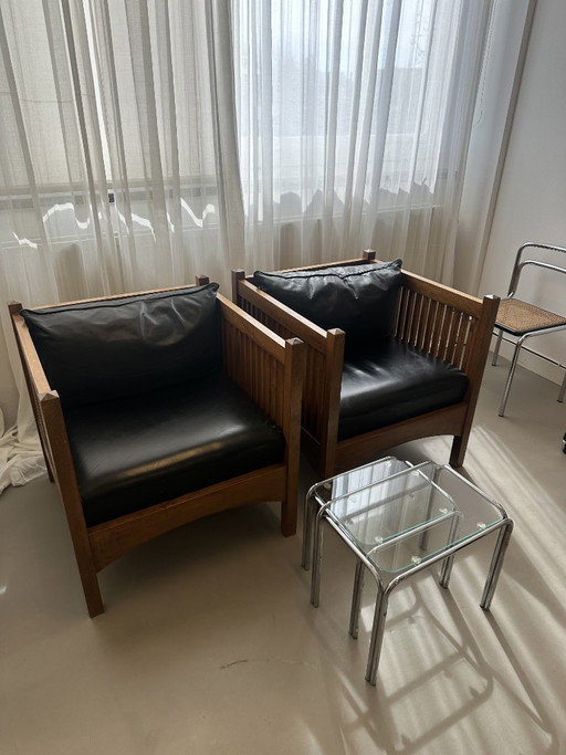 Bijenkorf Design-Sessel, Spindelwürfel-Sessel, 2er-Set