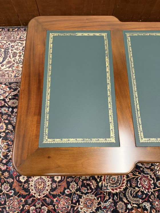 Escritorio inglés clásico Partnerdesk Cuero verde – Leather, Wood (photo 18 of 19)