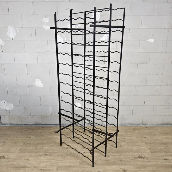 Image 1 of Echtes antikes Metall-Restaurant-Weinregal (116 Flaschen) antikes Whinerack (116 Flaschen)