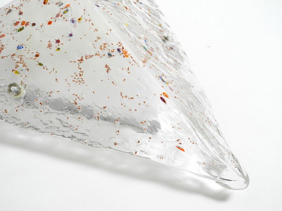 Image 1 of Post Modern Murano glass triangle ceiling lamp by Sylcom, Italy, 1985