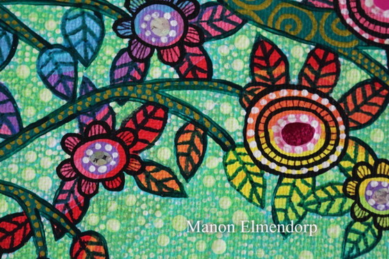 Image 1 of Unique Hand Painted Painting Red Panda New