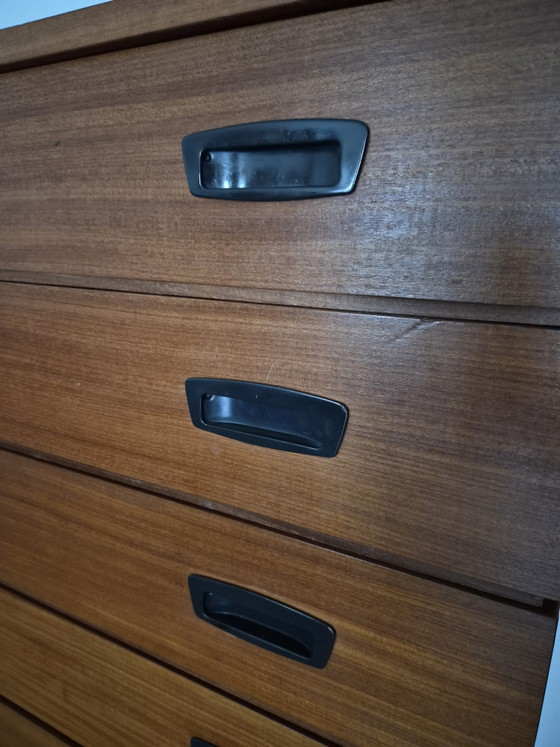 Mid-Century Modern Teakhouten Hoge Commode (jaren 60/70) – Ladekasten, Wood (photo 6 of 8)