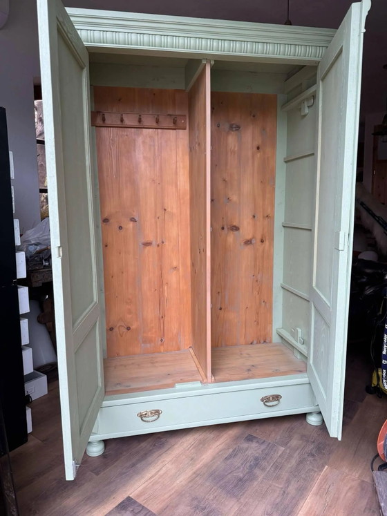 Armoire Ancienne à Deux Portes Peinte – De Hongrie – Bois, Rustic (photo 5 of 8)