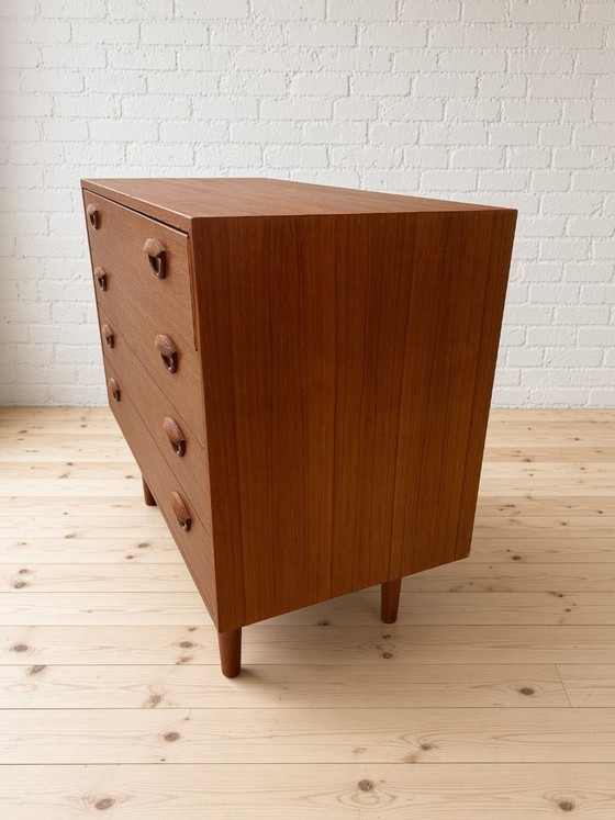 Mobile bar in teak di Kai Kristiansen per Feldballes, anni '60, FM Møbler, Cassettiere, Legno, Marrone (foto 7 di 8)