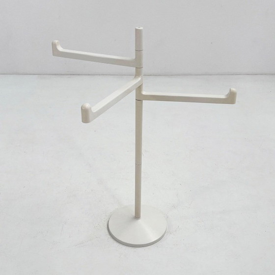 Image 1 of White Standing Towel Rack by Makio Hasuike for Gedy, 1970s
