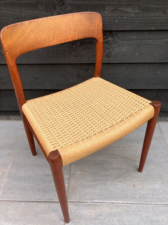4 chaises de salle à manger originales Niels O. Møller modèle 75 en teck – Niels Otto Møller, Wood (photo 6 of 11)