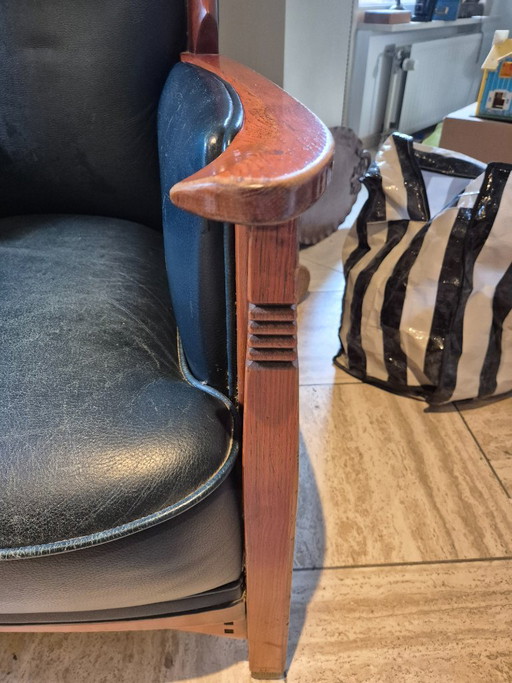 Prachtige Schuitema Fauteuil – Leather, Wood (photo 2 of 6)