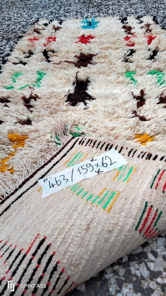 Image 1 of Handgeknoopt Berber kleed wol 159x62cm
