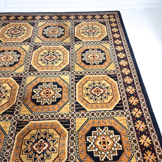 Image 1 of Tapis vintage 244x337 années 70 Bokhara jaune/marron