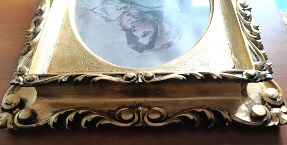 Image 1 of Cornice Barocca in Legno Massiccio Oro (57x47 cm)