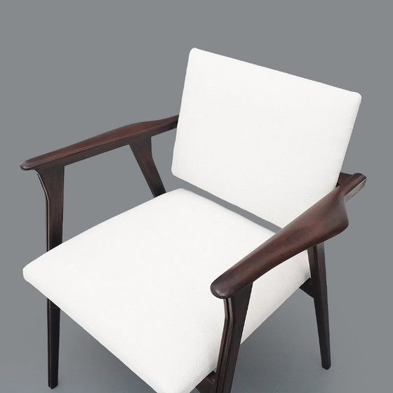 Image 1 of Coppia di poltrone con braccioli in legno, anni '50