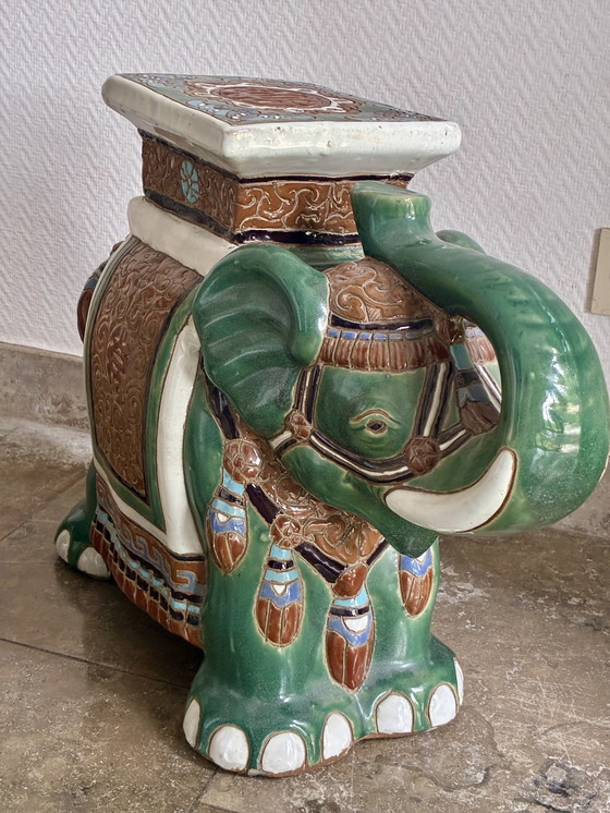 Image 1 of Vintage set of elephant plant stands