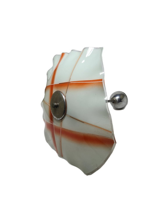 Kroonluchter in postmoderne stijl, Polen, jaren 1960 – Glass, Metal