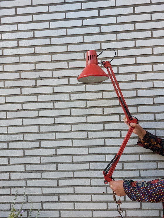 Image 1 of Lampada da architetto rossa vintage