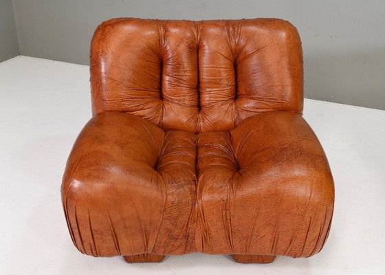 Image 1 of 2X Loungestoelen van Giuseppe Rossi voor Rossi di Albizzate, Italië – jaren 70