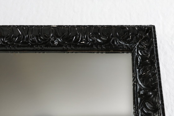 Image 1 of Grand miroir de cheminée en chêne noir baroque, France vers 1850 1850