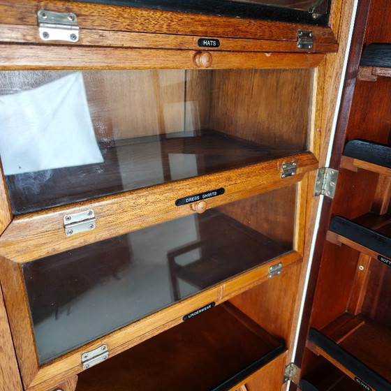 Image 1 of Men's wardrobe from the 1920s by Compactom Ltd in light oak.