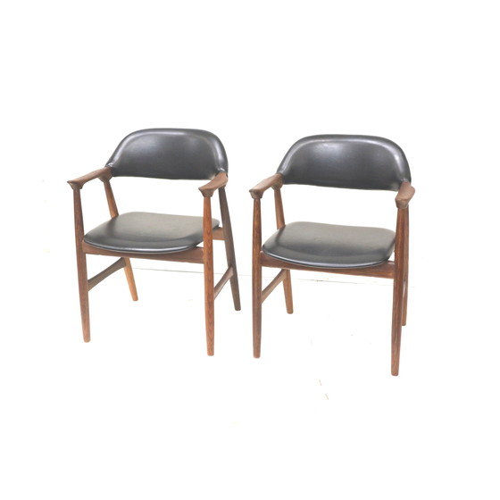 Image 1 of Set Of 2 Vintage Mahjongg Cow Horn Chairs