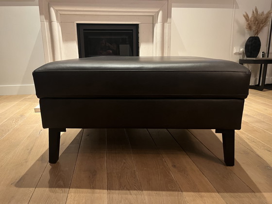 Image 1 of Poef Hofstede Raanhuis bruin leer