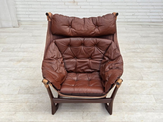 Image 1 of Fauteuil lounge « Trega », design norvégien des années 1970 par Tormod Alnaes.
