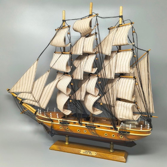 Image 1 of Verbluffend modelschip van de Clipper Siglo XIX uit de jaren 70. Handgemaakt. Gemaakt in Engeland.