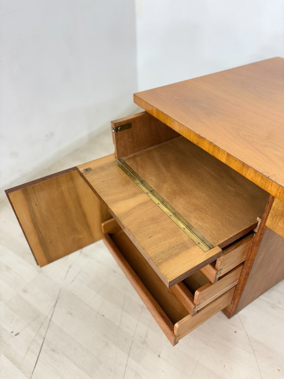 Image 1 of Art Deco desk / Vintage desk / 1928 desk / Walnut office desk
