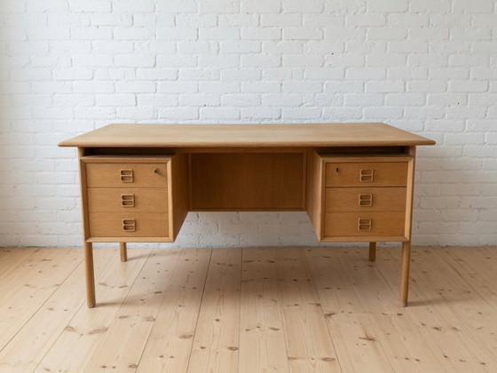 Eikenhouten directiebureau door Arne Vodder van Brouer Møbelfabrik, Denemarken, jaren 60 – Wood (photo 16 of 16)