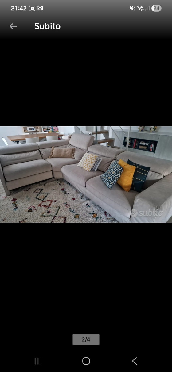 Poltronesofà 300 cm – Double Bed Memory + Electric Recliner – Poltrone Sofa', Chaise longue, Textile (photo 2 of 5)