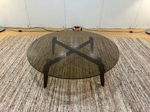 Table basse Minotti Kirk Cross en verre